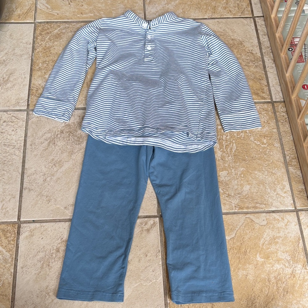 Busy Bee Smocks Striped Blue Outfit